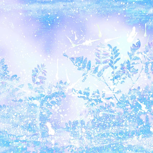 Абстрактний Зимовий Квітковий Безшовний Візерунок — стокове фото