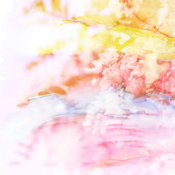 Abstract Tender Floral Background Watercolor Effect — Stock Photo, Image