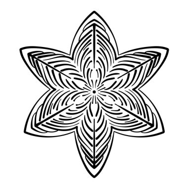 Çemberin içinde zarif soyut mandala deseni. Vektör illüstrasyonu.