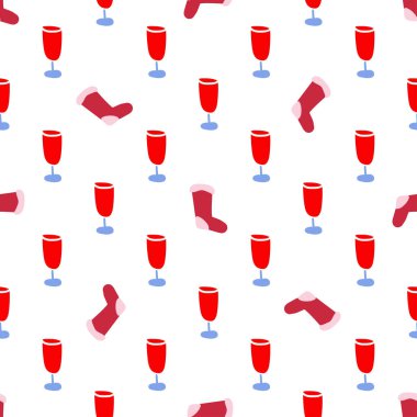 Kusursuz bir Noel deseni. Kış arkaplanı ambalaj kağıdı, tebrik kartları, web sayfaları, hatıra defteri. Yeni Yıl dokusu.