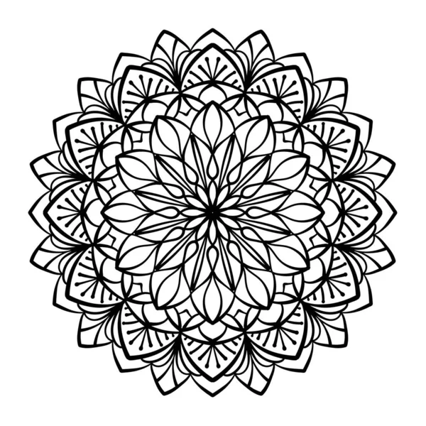 Modèle Mandala Abstrait Élégant Cercle Illustration Vectorielle — Image vectorielle