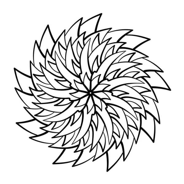 Elegante Modello Mandala Astratto Cerchio Illustrazione Vettoriale — Vettoriale Stock