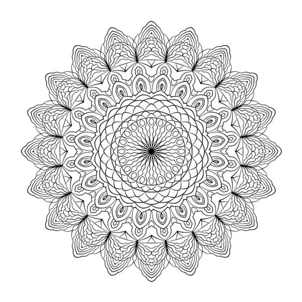 Κομψό Αφηρημένο Μοτίβο Μαντάλα Κύκλο Εικονογράφηση Διανύσματος — Διανυσματικό Αρχείο