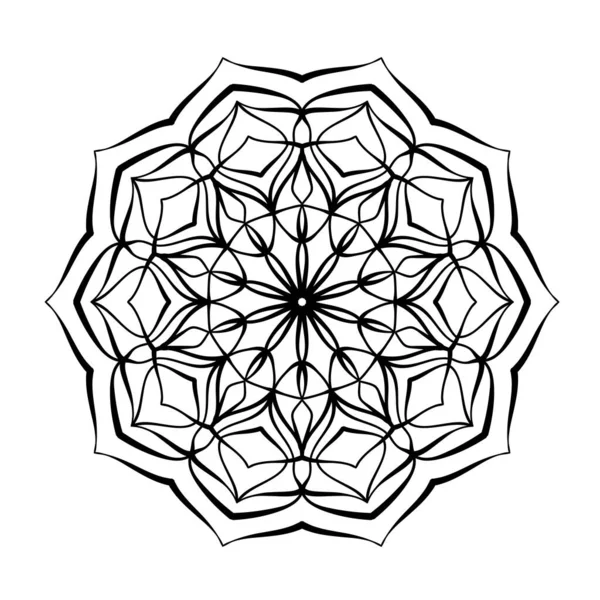 Κομψό Αφηρημένο Μοτίβο Μαντάλα Κύκλο Εικονογράφηση Διανύσματος — Διανυσματικό Αρχείο