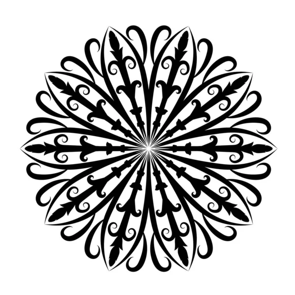 Mandala Padrão Redondo Ornamento Elegante Para Design Gráfico Ilustração Vetorial — Vetor de Stock