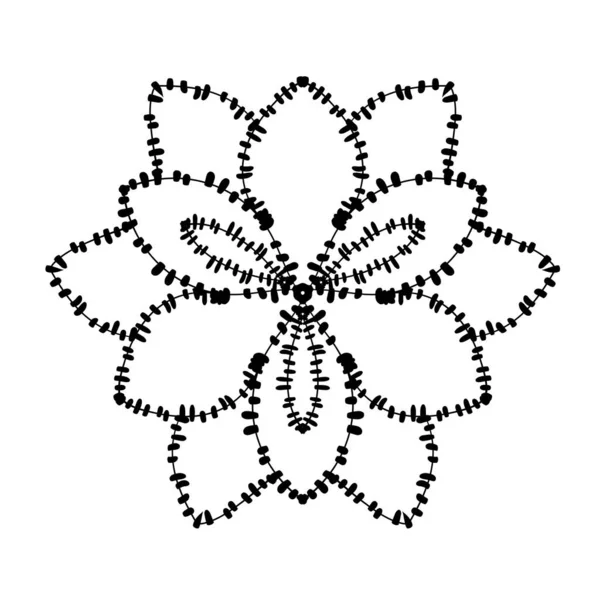 花の形 グラフィックデザインのためのエレガントな装飾 ベクターイラスト — ストックベクタ