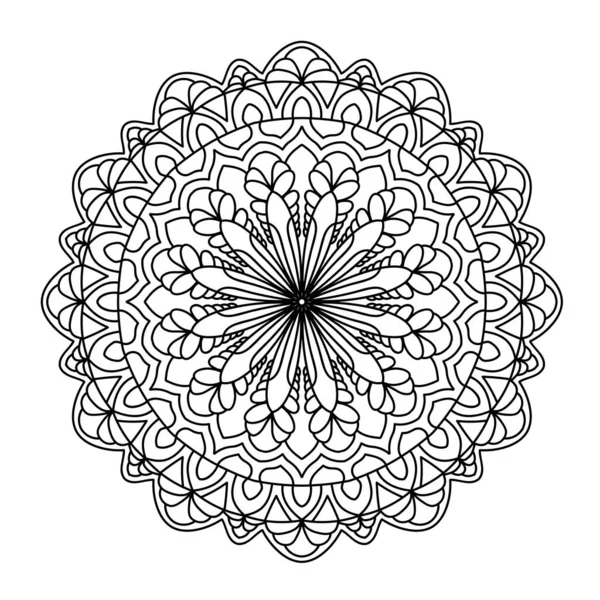 Élément Décoratif Abstrait Conception Ornementale Mandala Vectoriel Motif Rond — Image vectorielle
