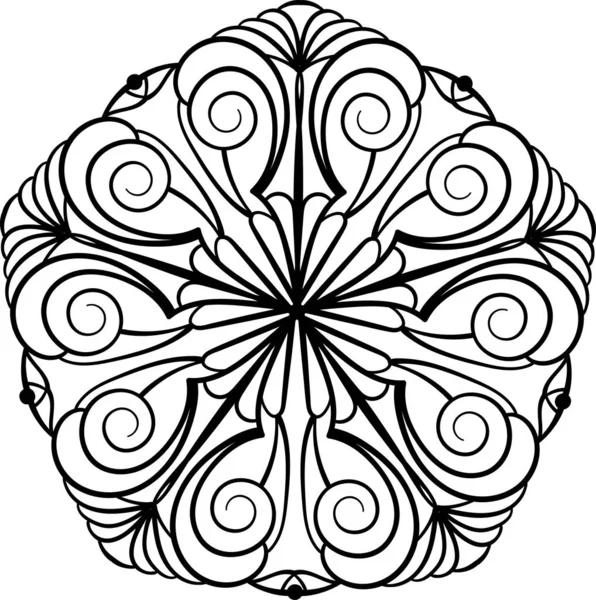 Padrão Mandala Abstrata Elegante Círculo Ilustração Vetorial — Vetor de Stock