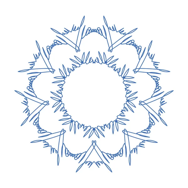 Elemento Diseño Ornamental Decorativo Abstracto Patrón Redondo Vectorial Mandala — Vector de stock