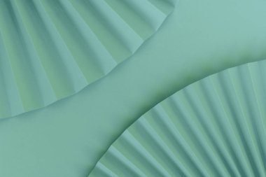 Dokulu kağıt yelpazeli soyut bir arka plan. Ürün tanıtımı için maket. Banner, fotokopi alanı olan kartpostal. Tebrik kartı.