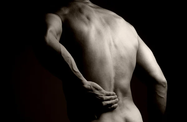 Muscular Man with Backache — Stock Photo, Image