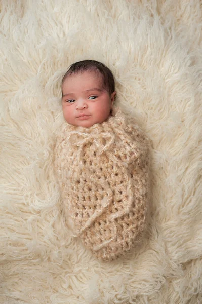 Newborn Baby Bundled Up in a Pouch — Stock Photo, Image