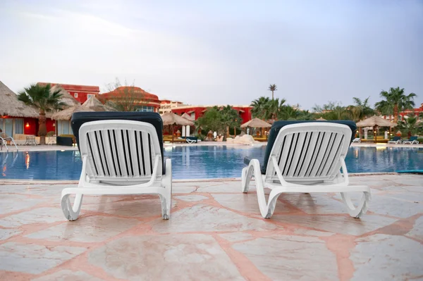 Chair near the pool — Stock Photo, Image