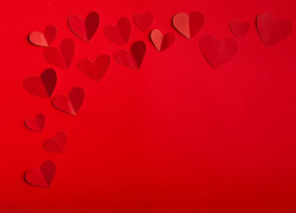 Güzel kırmızı Sevgililer günü kalpleri — Stok fotoğraf