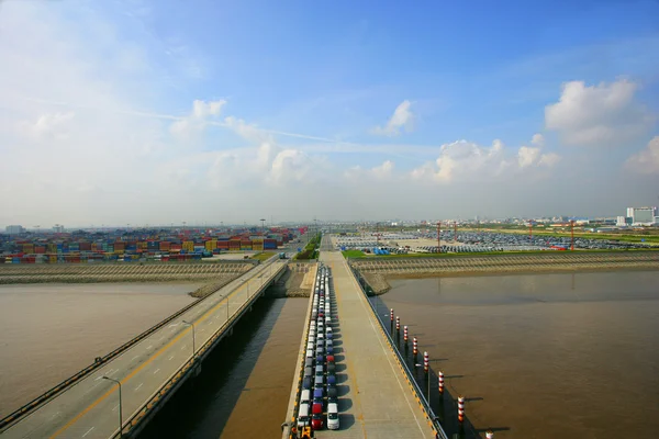 Çin shanghai waigaoqiao dock — Stok fotoğraf