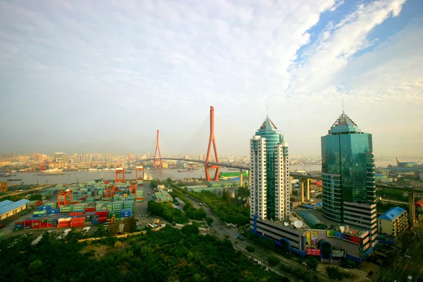 Shanghai Yangpu Köprüsü — Stok fotoğraf