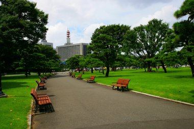 Tokyo, Japan, Huang Yuan Plaza lawn Nijubashi clipart