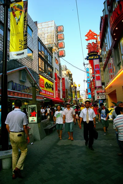 心斋桥大阪道顿堀是最大的美食街 — 图库照片