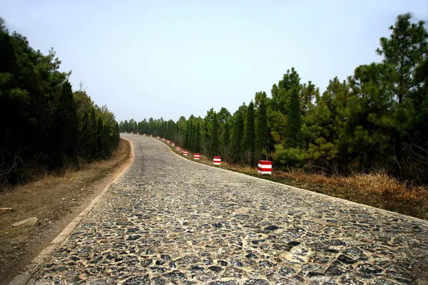 Anhui dingyuan belgijski ścieżki kamienne drogi samochód poligon — Zdjęcie stockowe