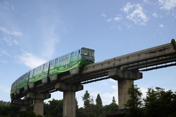 Chongqing transporte ferroviário de passageiros da cidade — Fotografia de Stock