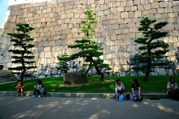 Japonya'nın ünlü binalar Tai Pei eski kale kule duvar — Stok fotoğraf