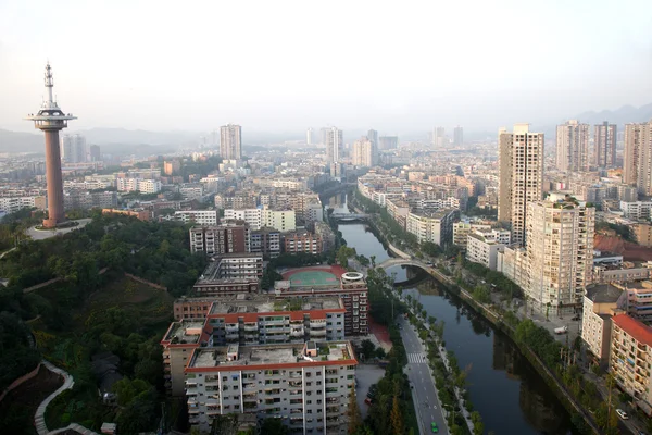 Flygfoto över bishan county i chongqing — Stockfoto