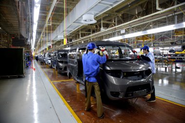 Chongqing changan otomobil balık tsui otomobil fabrikası montaj hattı
