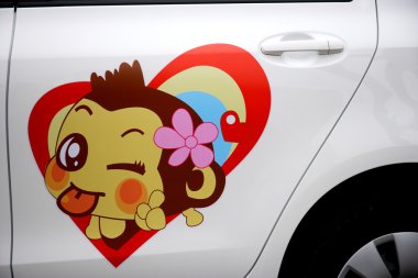 romantizm araba araba sticker
