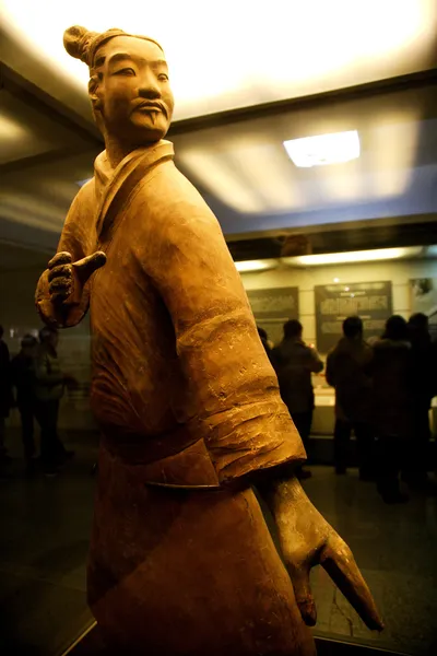Xian qin terracotta krijgers en paarden van qin terracotta krijgers en paarden museum show — Stockfoto