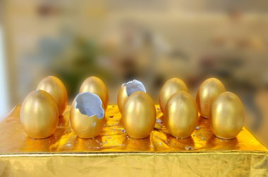 Chongqing International Auto Show lucky golden eggs clipart
