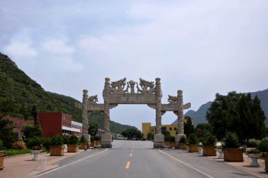 Hukou kasaba linfen City, shanxi ji diao hukou Şelalesi doğal kemer tarzı
