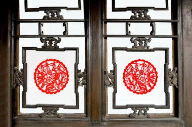 kağıt kesiği pencere ızgaraları, shanxi pingyao antik kenti