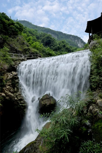 Guang'an providence valley gorge old Longtan waterfall White Dragon — Stock Photo, Image
