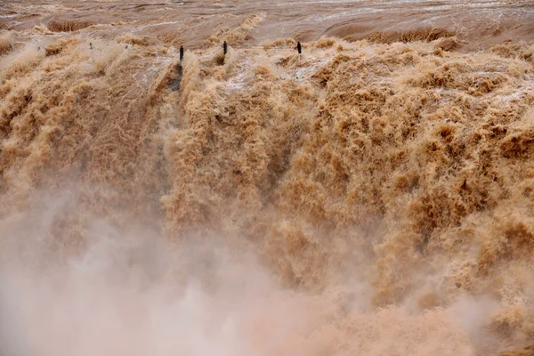 Linfen jixian stad beroemde hukousysteem waterval van de gele rivier hukousysteem — Stockfoto