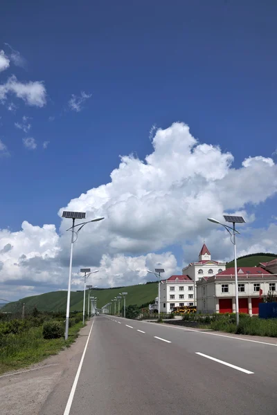 Inner Mongolia Hulunbeier Aershan S203 Highway Hot Springs Road — Stock Photo, Image