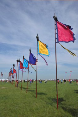 İç Moğolistan hulunbeier otlak chenbaerhuqi katılmak naadam Moğol çobanları banner ile