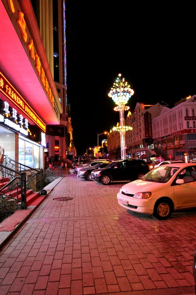 Manzhouli City, Mongolia Interior Noche de Hulunbeier —  Fotos de Stock
