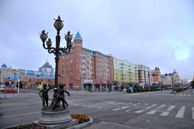 manzhouli city, İç Moğolistan hulunbeier thistle beş sokak ışıkları