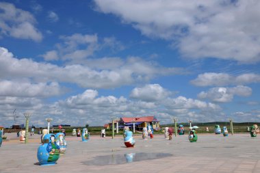 İç Moğolistan hulunbeier matryoshka kare içinde manzhouli