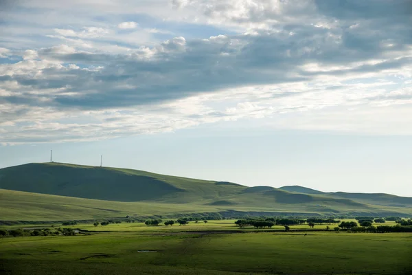 Inre Mongoliet hulunbeier förrut rot floden våtmarker — Stockfoto