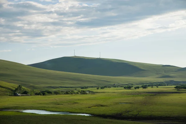 Binnen-Mongolië hulunbeier ergun wortel rivier wetlands — Stockfoto