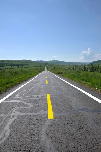 Mongolia Interna Hulunbeier Ergun Root River bordi delle strade — Foto Stock