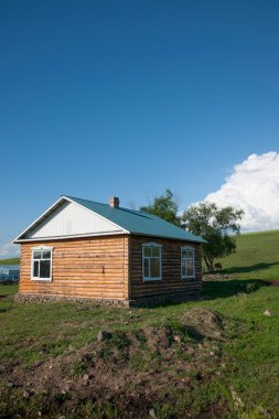 İç Moğolistan hulunbeier tutarı ergunaen ve şık nehir kıyısındaki küçük çiftlik kasabası