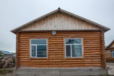 İç Moğolistan hulunbeier tutarı ergunaen ve şık nehir kıyısındaki küçük çiftlik kasabası