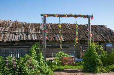 İç Moğolistan hulunbeier ergun nehir kıyısındaki küçük çiftlik evi 