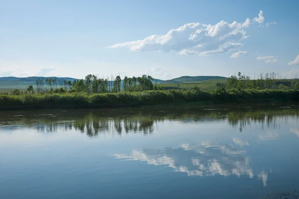 Río Argun en Mongolia Interior Hulunbeier —  Fotos de Stock