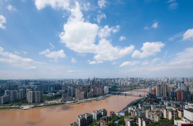 yuzhong bölgesi, jiangbei bölgesi, yuzhong Yarımadası ve binalar