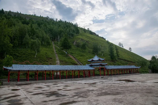 Inner Mongolia Hulunbeier Tai Hing Lam district Root River City Mangui foot of scenic promenade town condensate Greenfield — Stock Photo, Image