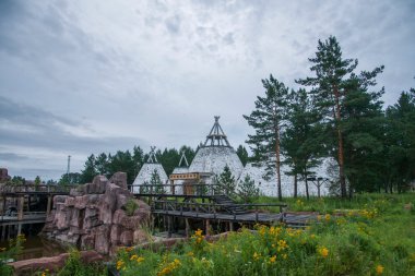 Daxinganling Mohe, Heilongjiang Province Arctic Village North National Park Olunchun Ethnographic Museum clipart