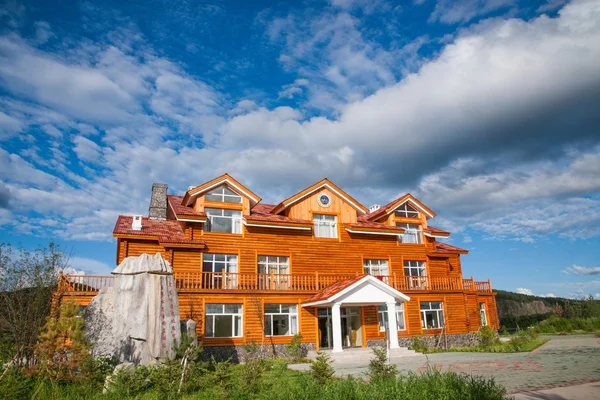 Daxinganling Mohe, Heilongjiang Province, Heilongjiang Mohe Arctic Village Arctic Village state water quality automatic monitoring stations — Stock Photo, Image